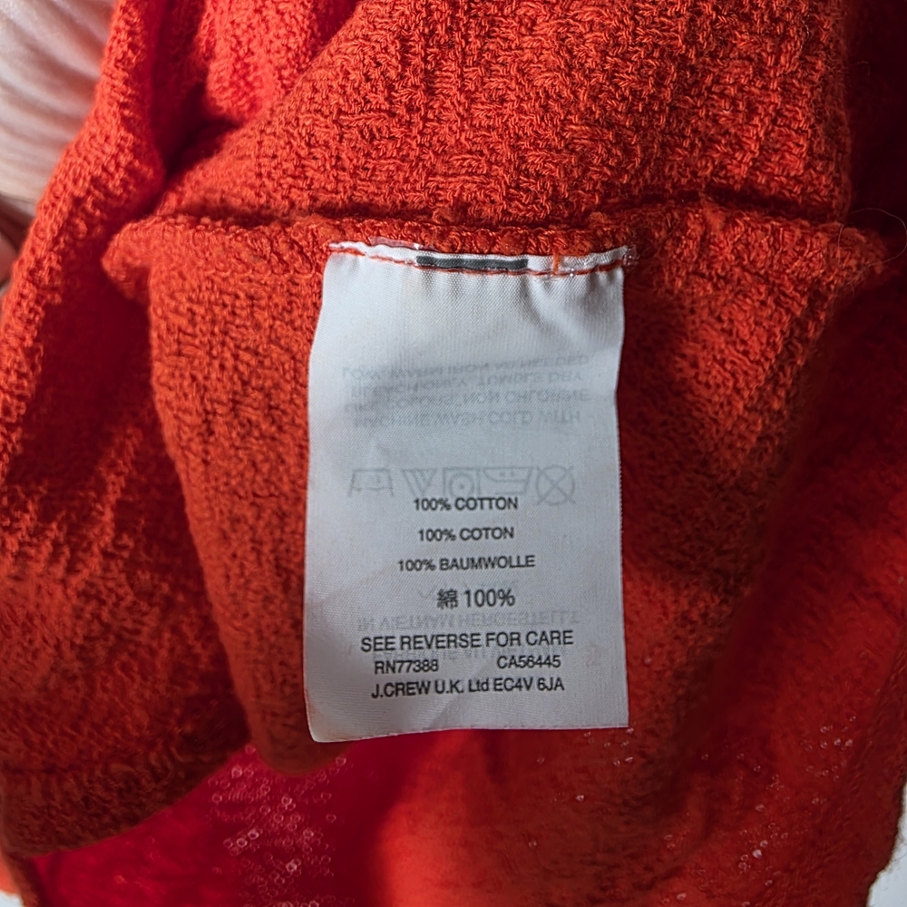 Madewell Red Wrap Top Tie Front Blouse Cotton Short Sleeve Summer XS - Picture 5 of 5